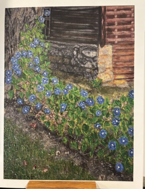 Morning Glories Original Art Note Cards with Envelopes